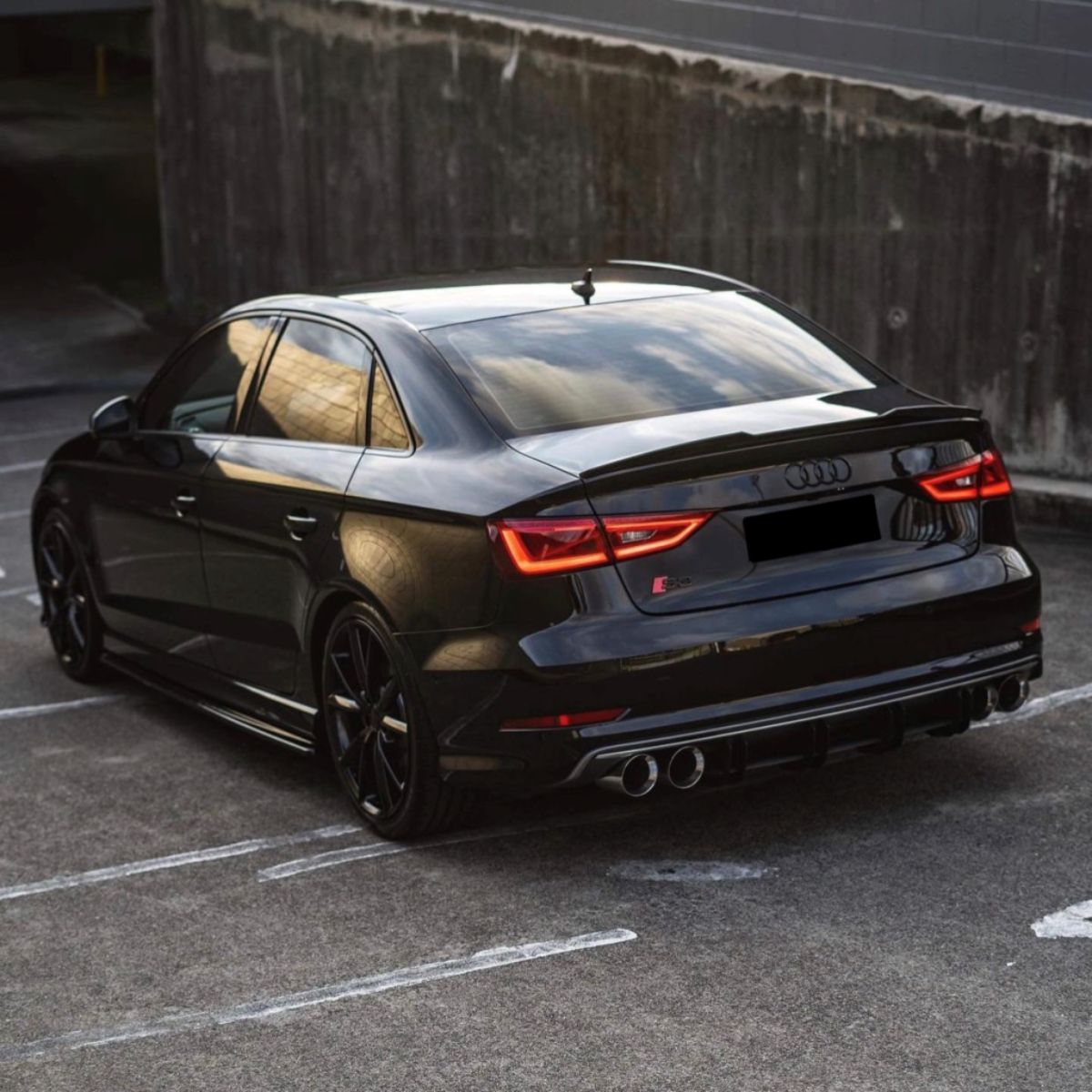 Audi A3 S3 RS3 8V Schwarz Hochglanz Heckspoiler (2013-2020)