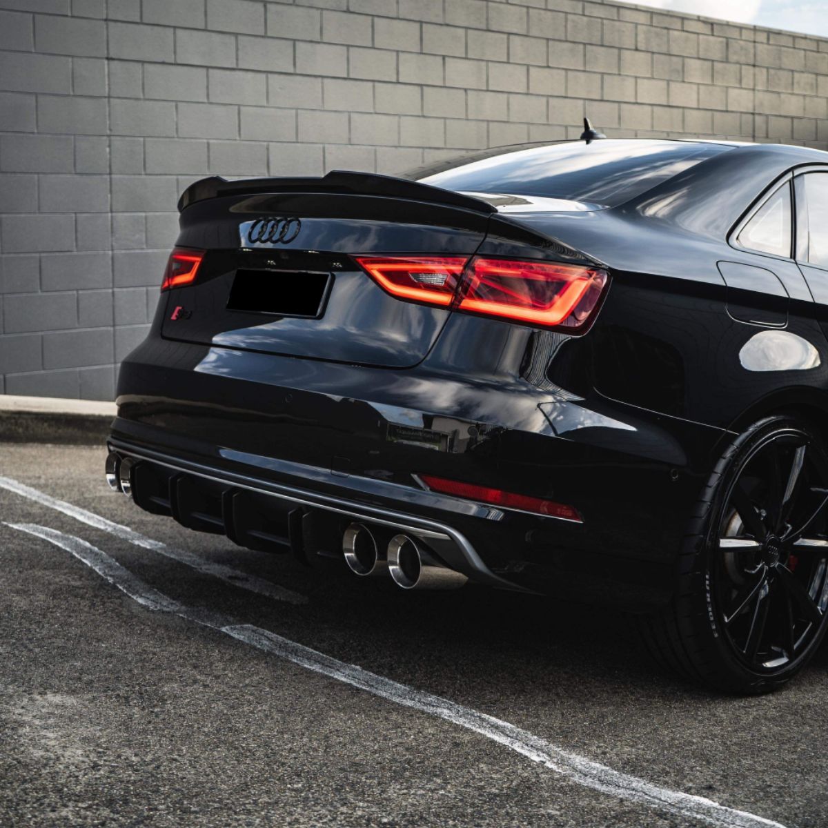 Audi A3 S3 RS3 8V Schwarz Hochglanz Heckspoiler (2013-2020)