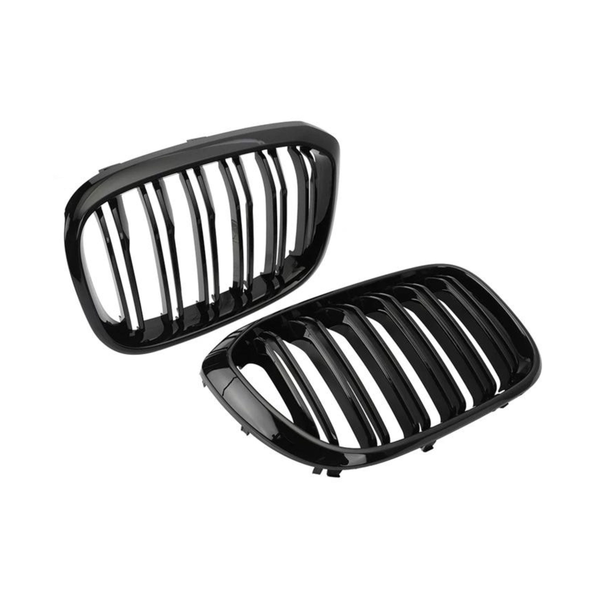 X3 & X4 Gloss Black Double Slat Front Grills G01 G02 G08 (2018-2021) - Avoro Design